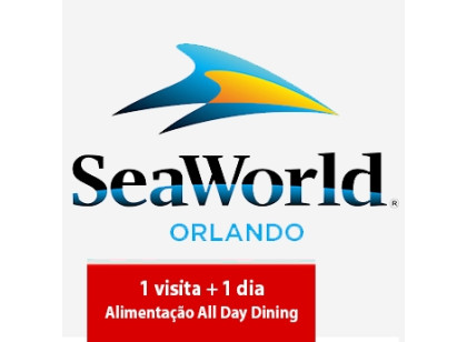 SeaWorld Orlando Ticket + All-Day Dining  - Acima de 3 anos