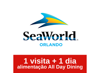 SeaWorld Orlando Ticket + All-Day Dining  - Acima de 3 anos